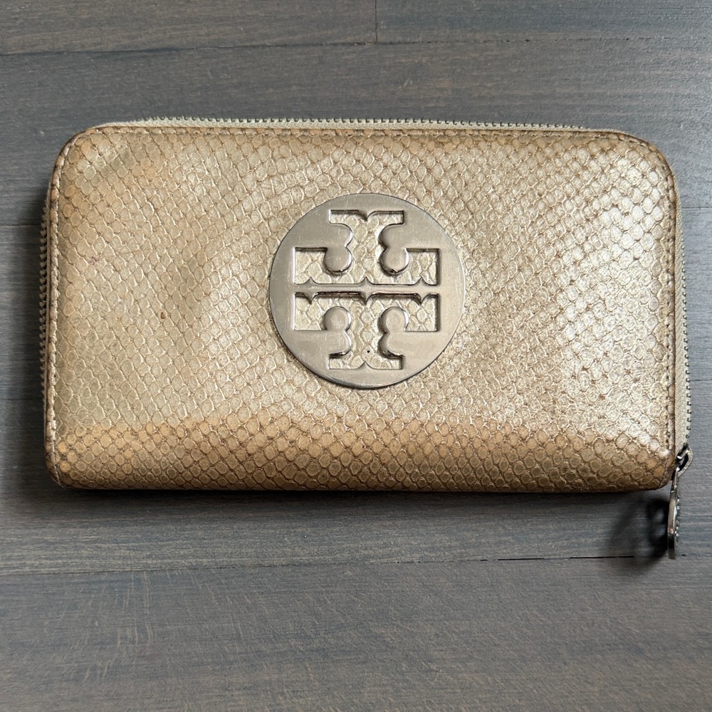 Tory Burch Metallic Gold Wallet